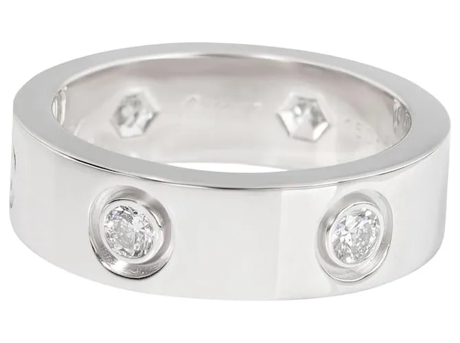 Cartier Love 6 Anillo de diamantes en 18oro blanco kt 0.46 por cierto Plata Metálico 