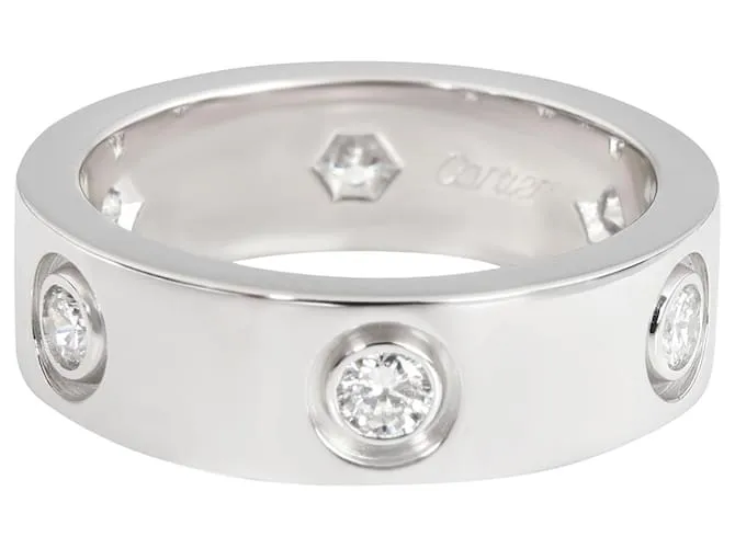 Cartier Love 6 Anillo de diamantes en 18oro blanco kt 0.46 por cierto Plata Metálico 