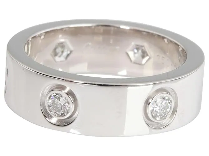 Cartier Love 6 Anillo de diamantes en 18oro blanco kt 0.46 por cierto Plata Metálico 