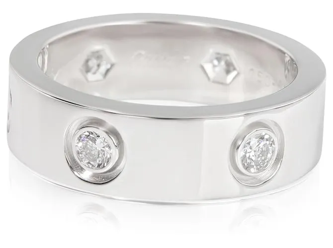 Cartier Love 6 Anillo de diamantes en 18oro blanco kt 0.46 por cierto Plata Metálico 