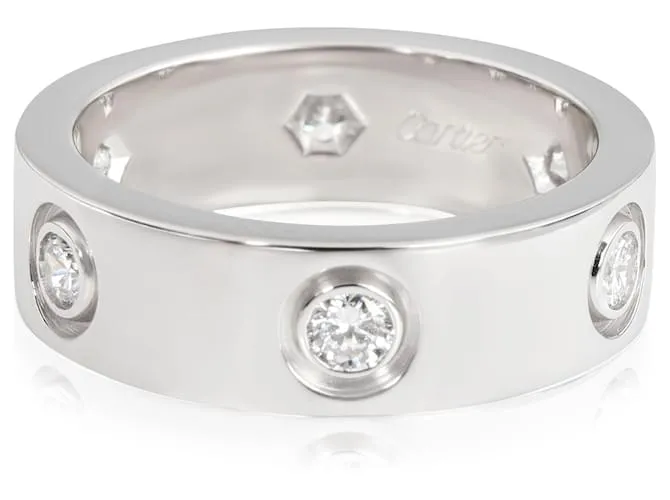 Cartier Love 6 Anillo de diamantes en 18oro blanco kt 0.46 por cierto Plata Metálico 