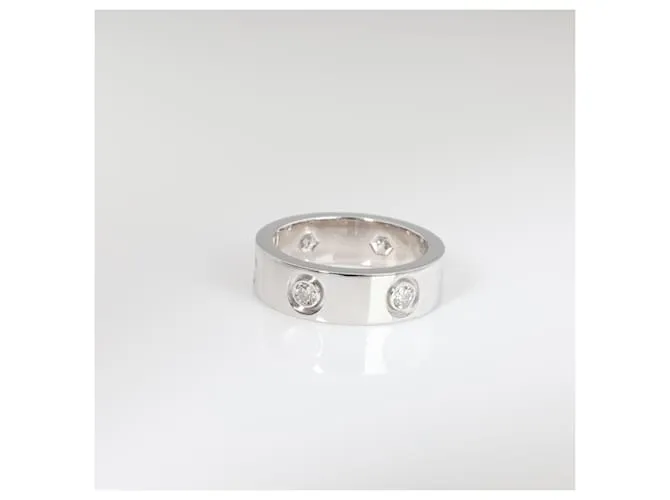 Cartier Love 6 Anillo de diamantes en 18oro blanco kt 0.46 por cierto Plata Metálico 