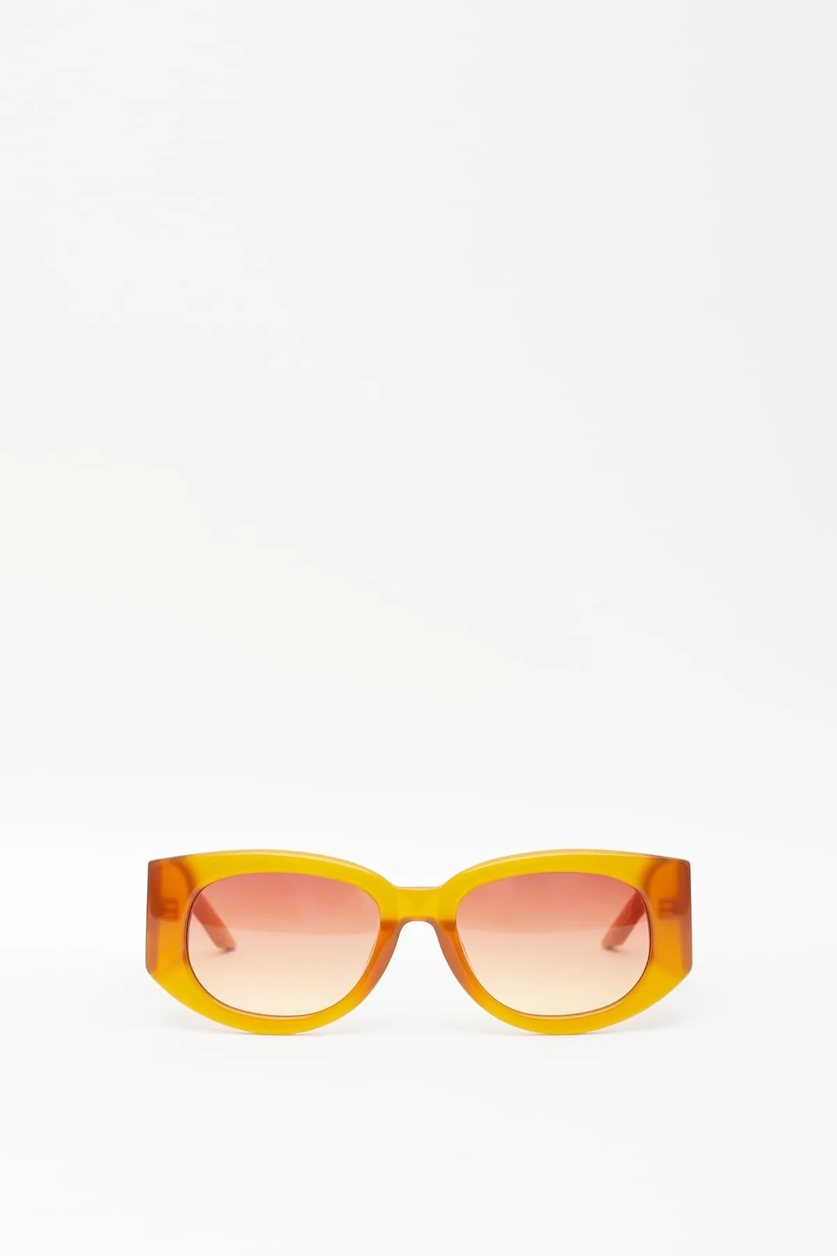 CASABLANCA ORANGE OVAL WAVE SUNGLASSES