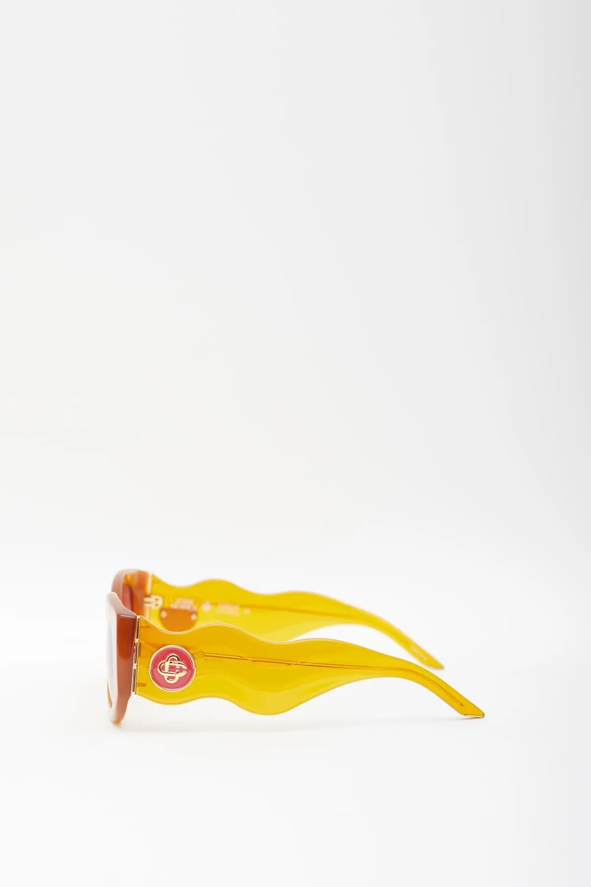 CASABLANCA ORANGE OVAL WAVE SUNGLASSES