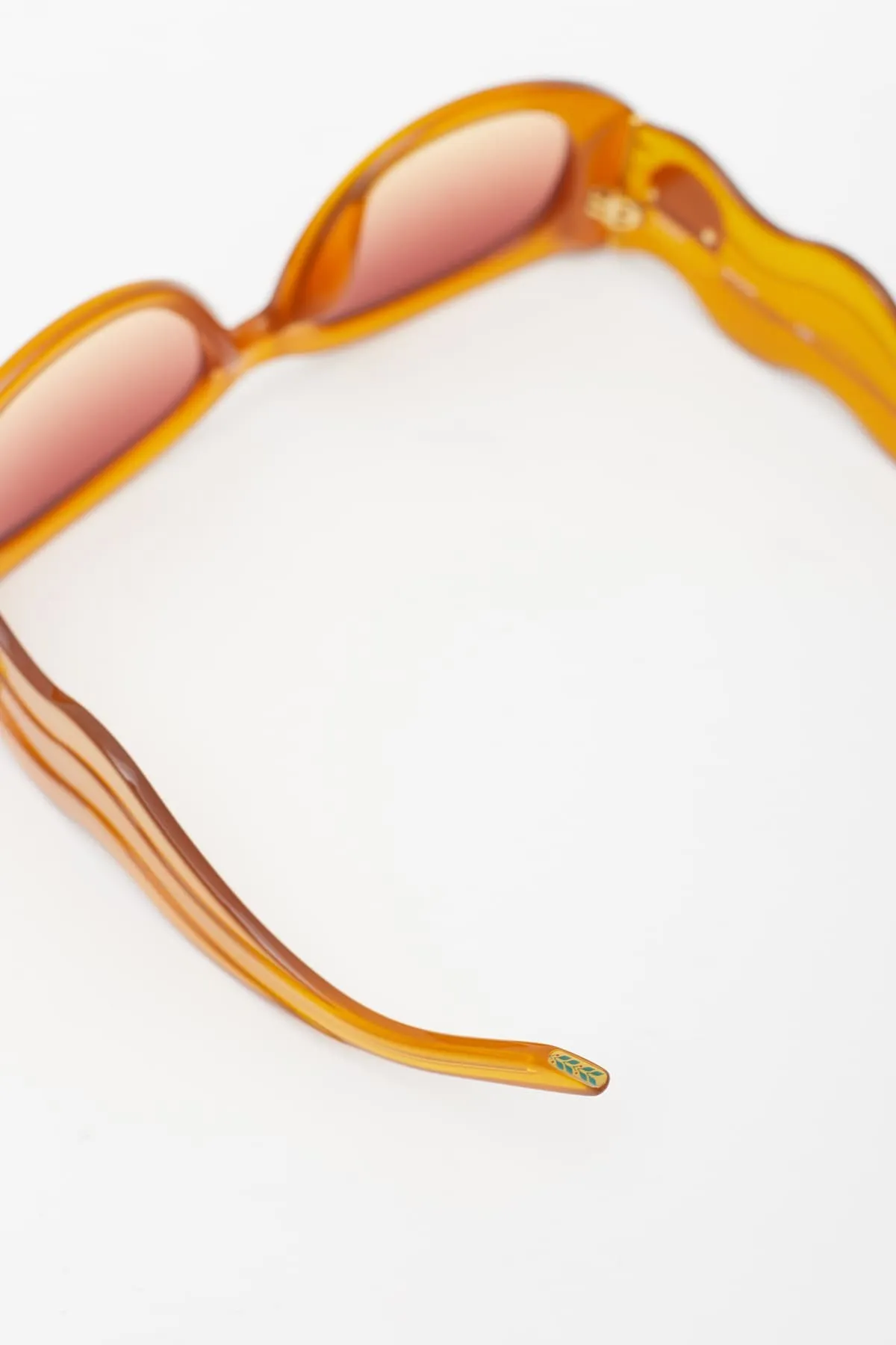 CASABLANCA ORANGE OVAL WAVE SUNGLASSES