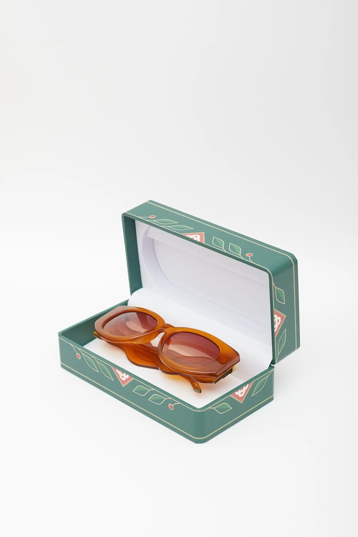 CASABLANCA ORANGE OVAL WAVE SUNGLASSES