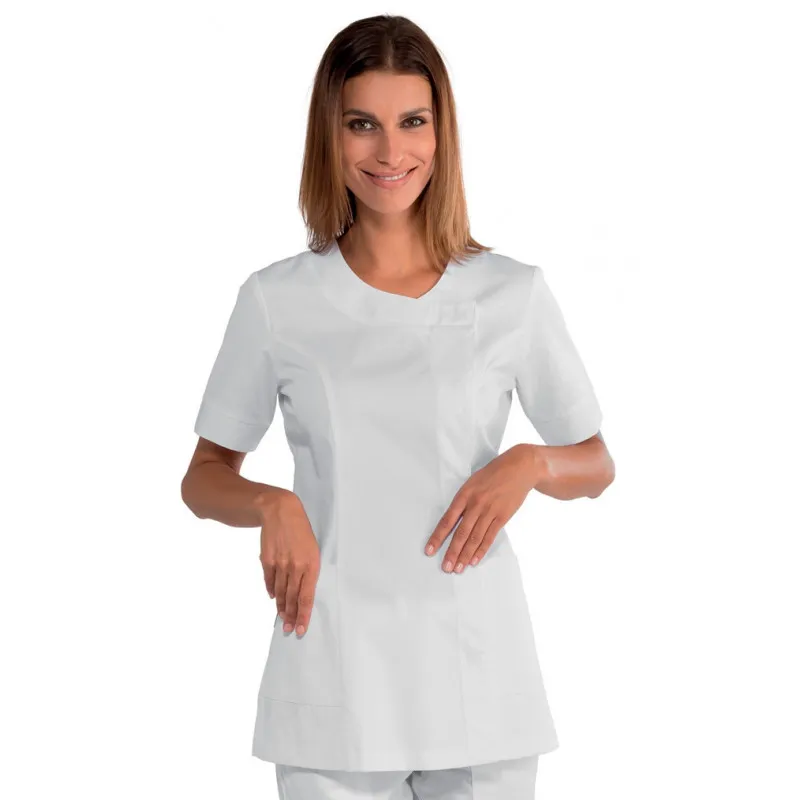 CASACA MUJER DELHI BLANCA CON CORCHETES ISACCO  OUTLET TALLA XL