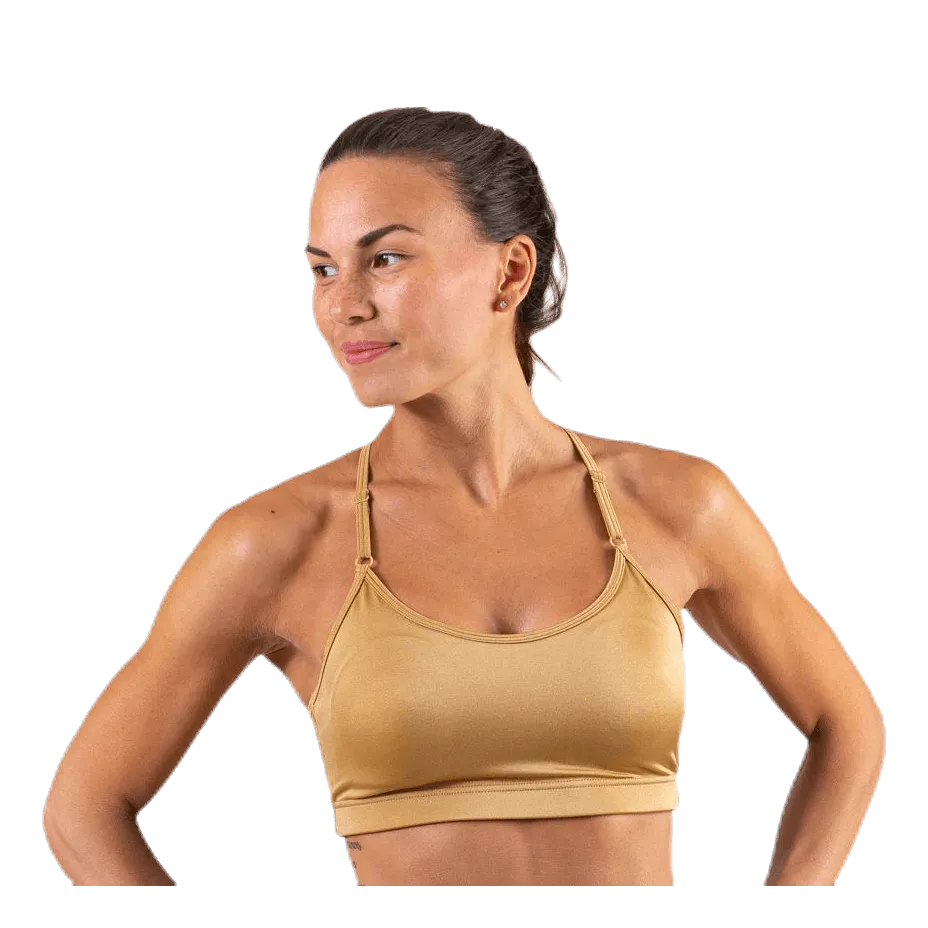 Casall Strappy Sports Bra Gold