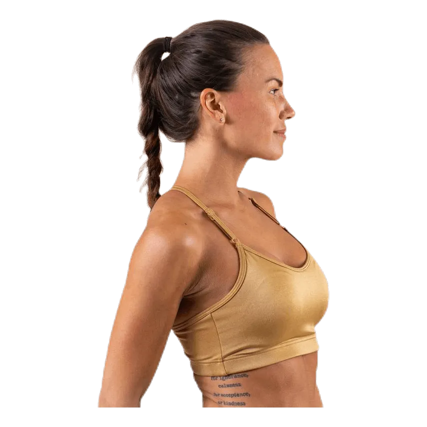 Casall Strappy Sports Bra Gold