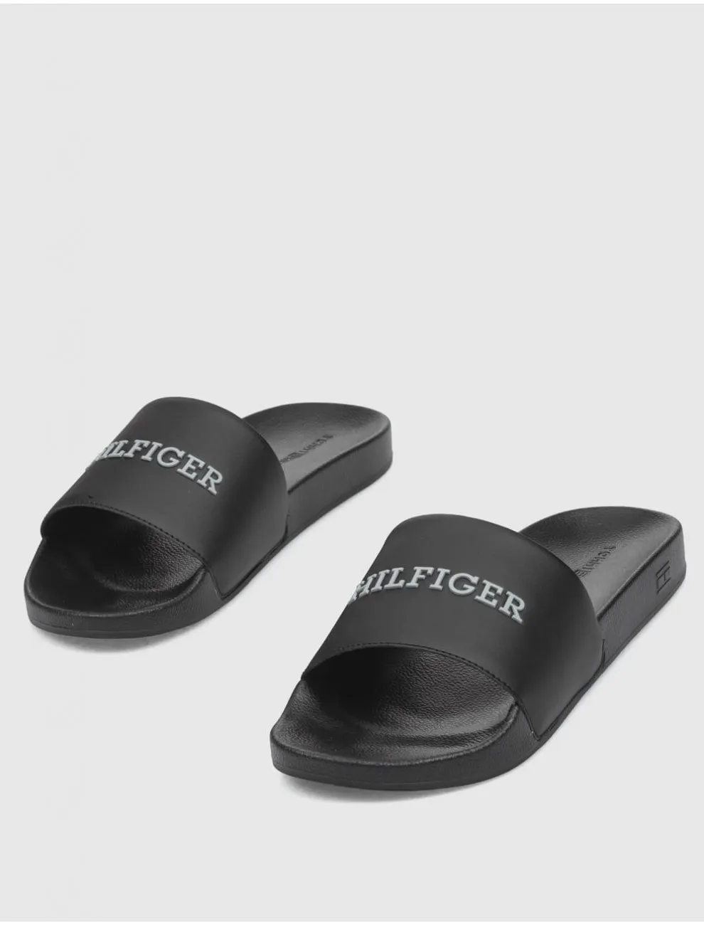 Chancla Tommy Hilfiger Hilfiger Raised Poolslide Negro
