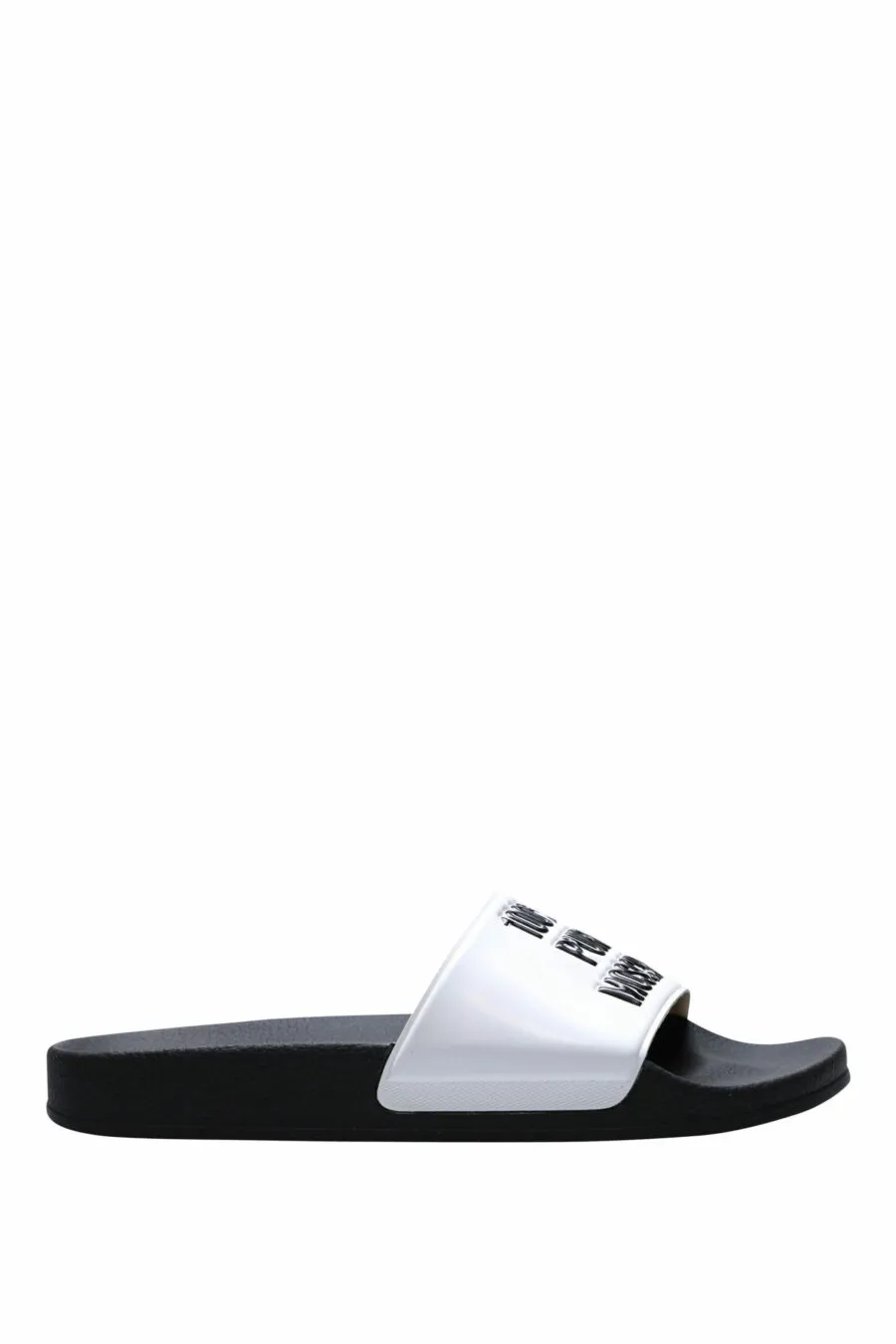 Chanclas blancas con logo 