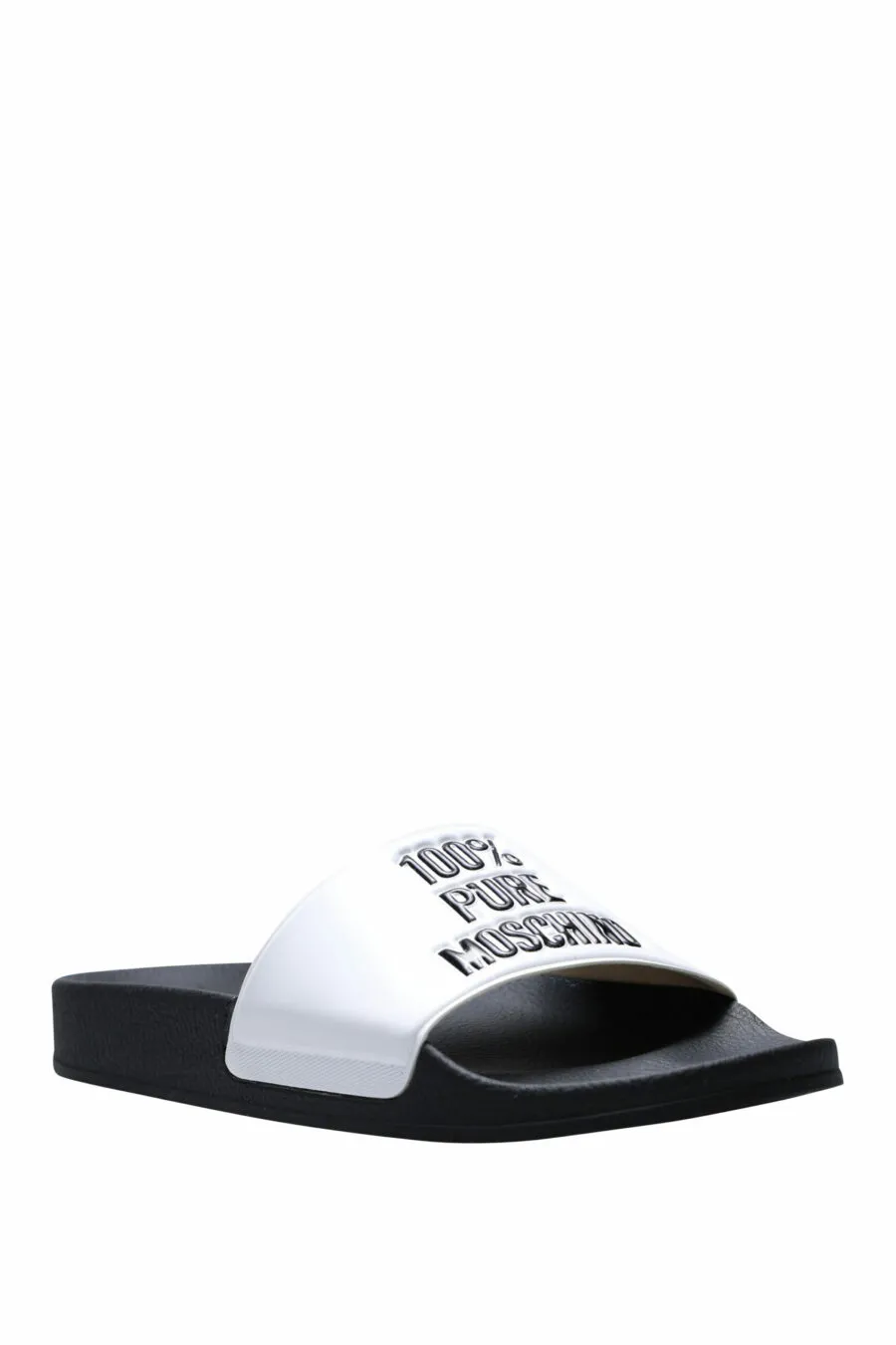 Chanclas blancas con logo 