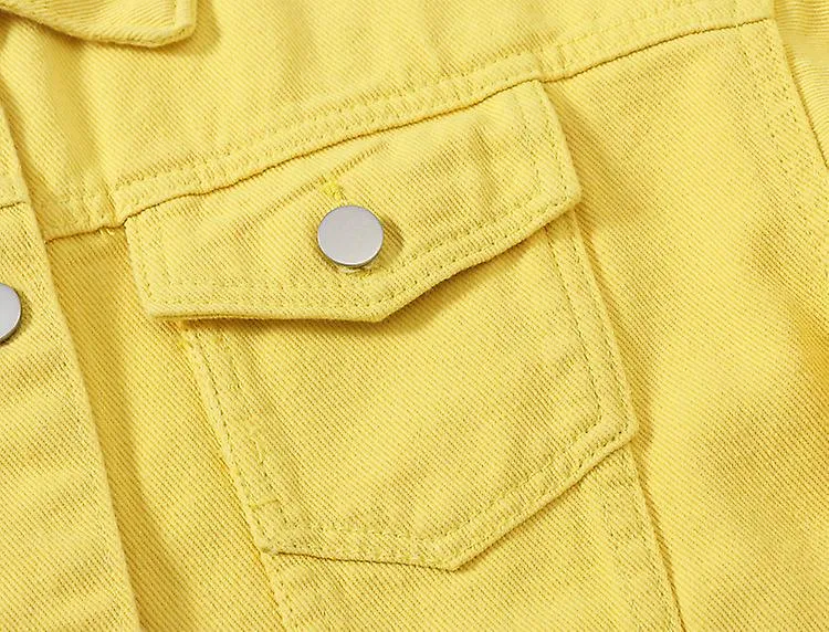 Chaqueta de mezclilla para mujeres chaqueta corta suelta de manga larga de gran tamaño casual