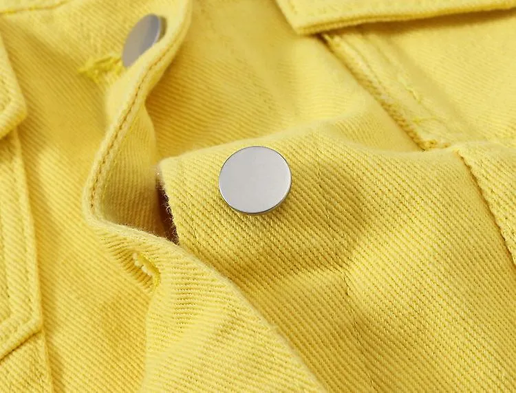 Chaqueta de mezclilla para mujeres chaqueta corta suelta de manga larga de gran tamaño casual