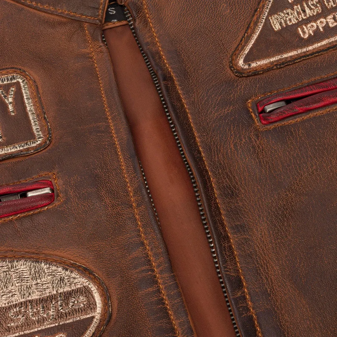 Chaqueta de motociclista de motos de cuero para mujeres