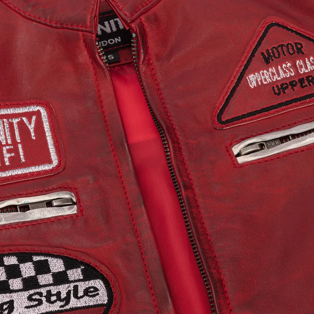 Chaqueta de motociclista de motos de cuero para mujeres