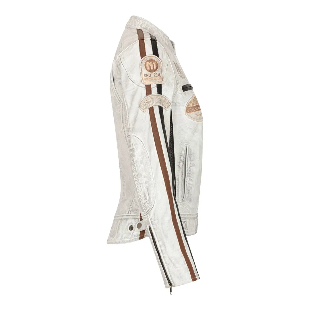 Chaqueta de motociclista de motos de cuero para mujeres