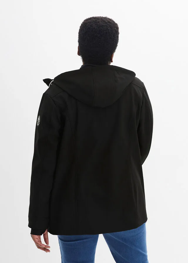 Chaqueta de softshell, repelente al agua rojo avellana
