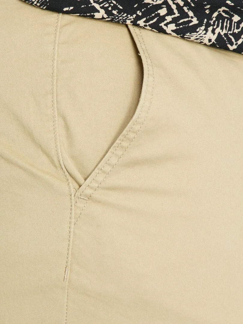 CHINO SLIM  L32  BEIGE DE MEZCLILLA