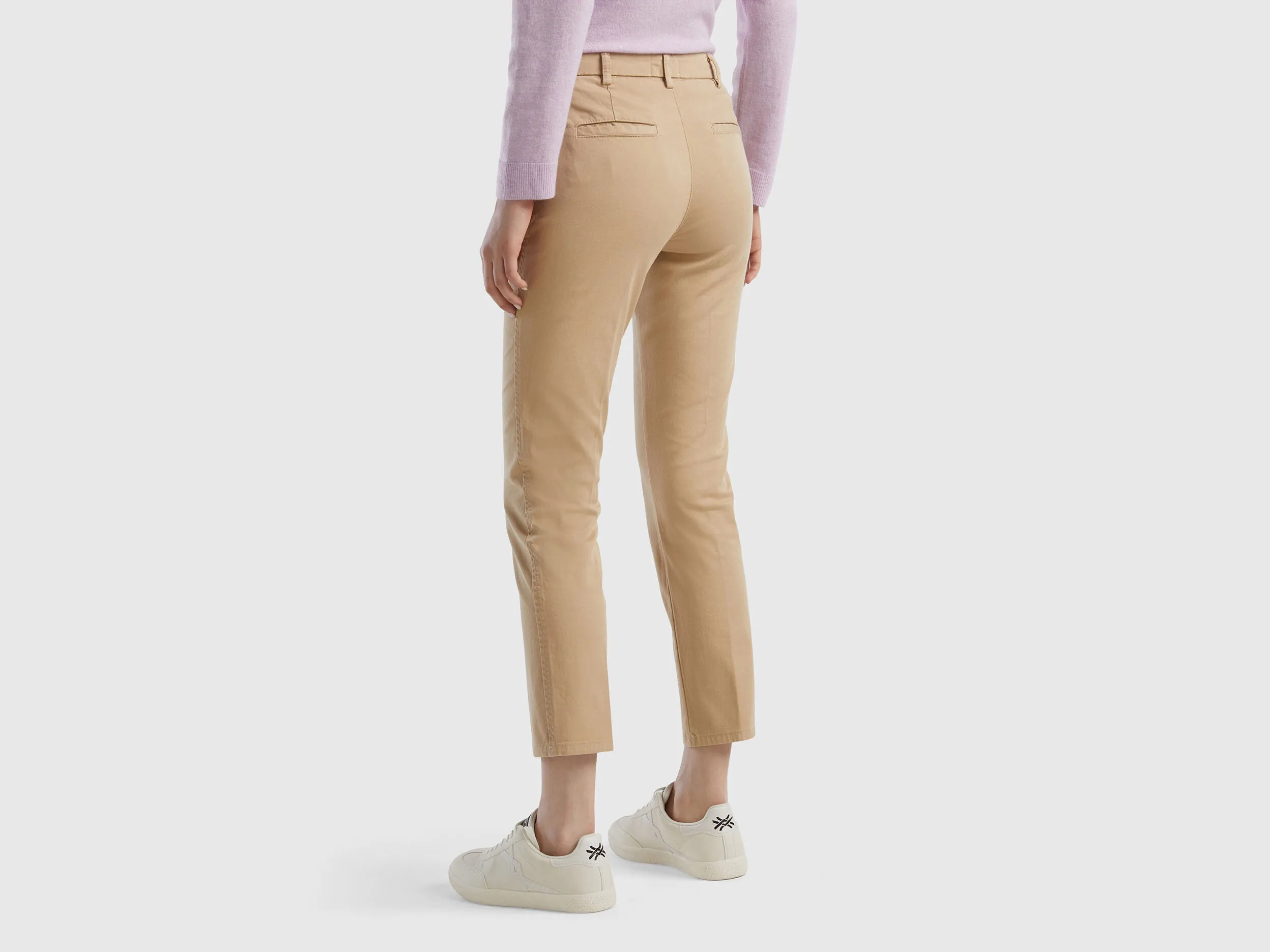 Chinos camel slim fit de algodón