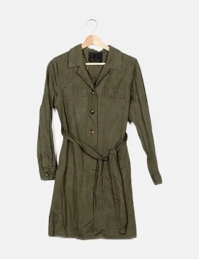 Claudia lazar Trench largo verde