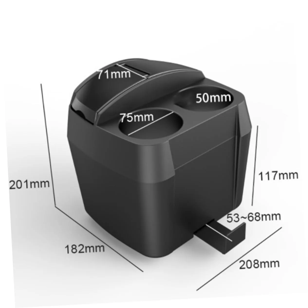 CLISPEED cubo de basura automático botes de basura para automóviles portavasos bote de basura cenicero al aire libre bote de bas