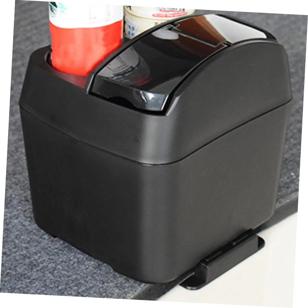 CLISPEED cubo de basura automático botes de basura para automóviles portavasos bote de basura cenicero al aire libre bote de bas