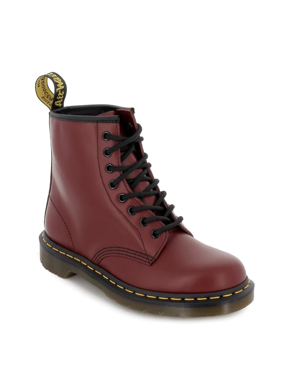 Clásicas botas piel cordones rojas Dr.Martens