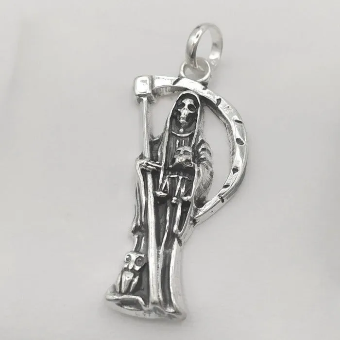 Colgante plata santa muerte