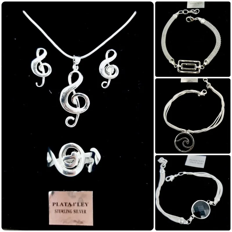 Collar chapado y bañado en Plata de Ley 925 Lote