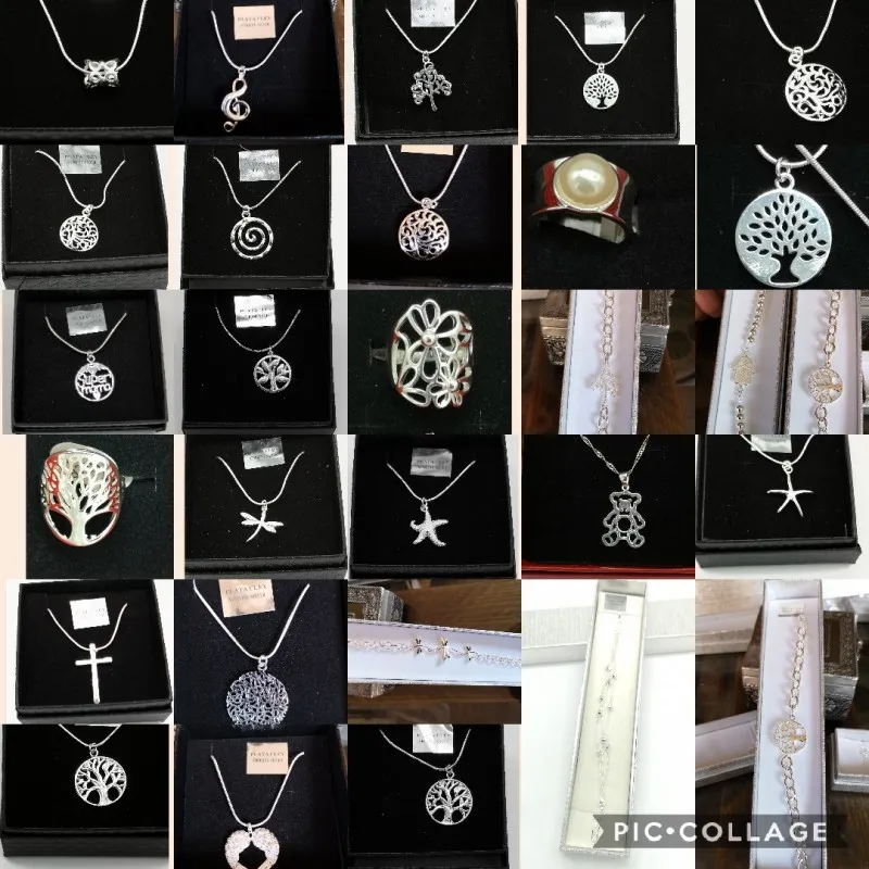 Collar chapado y bañado en Plata de Ley 925 Lote