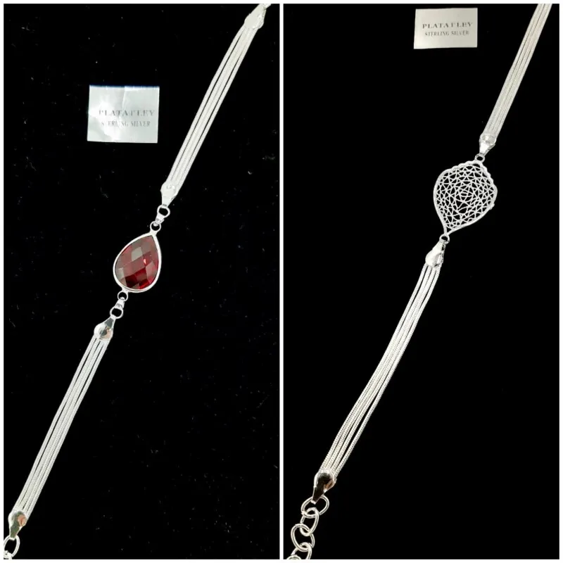 Collar chapado y bañado en Plata de Ley 925 Lote