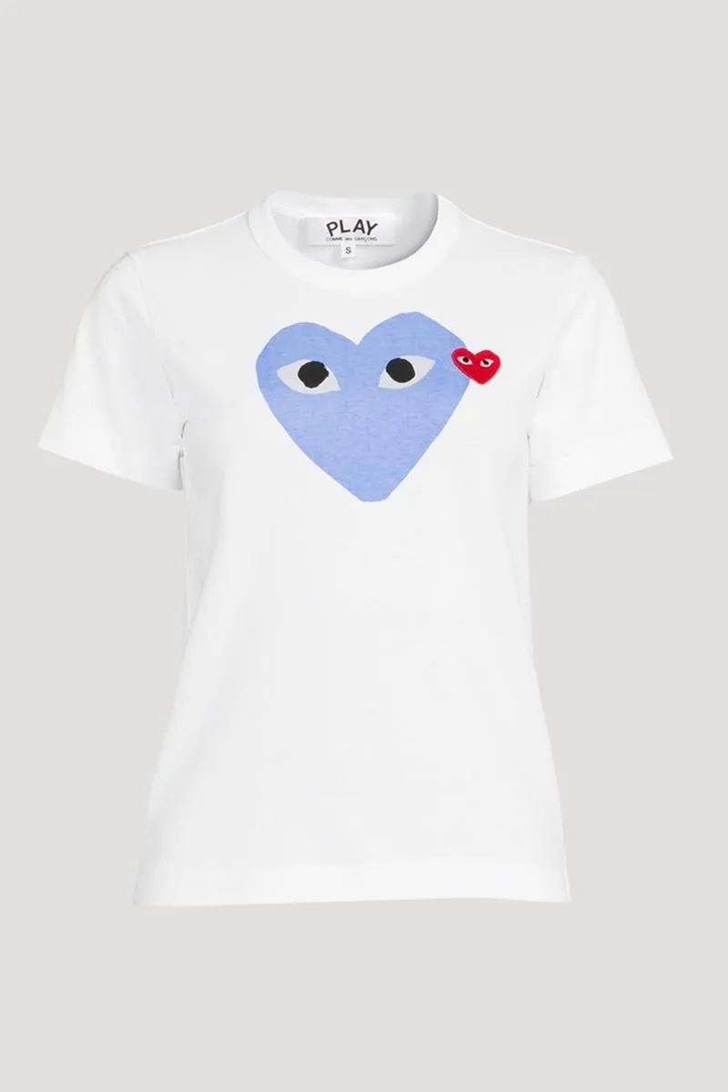 COMME DES GARÇONS PLAY CAMISETA CON CORAZÓN AZUL PLAY MUJER