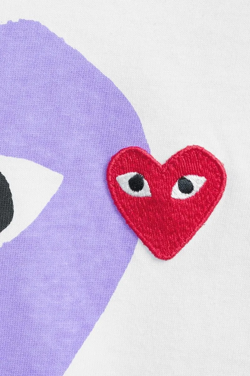 COMME DES GARÇONS PLAY CAMISETA CON CORAZÓN LILA PLAY MUJER