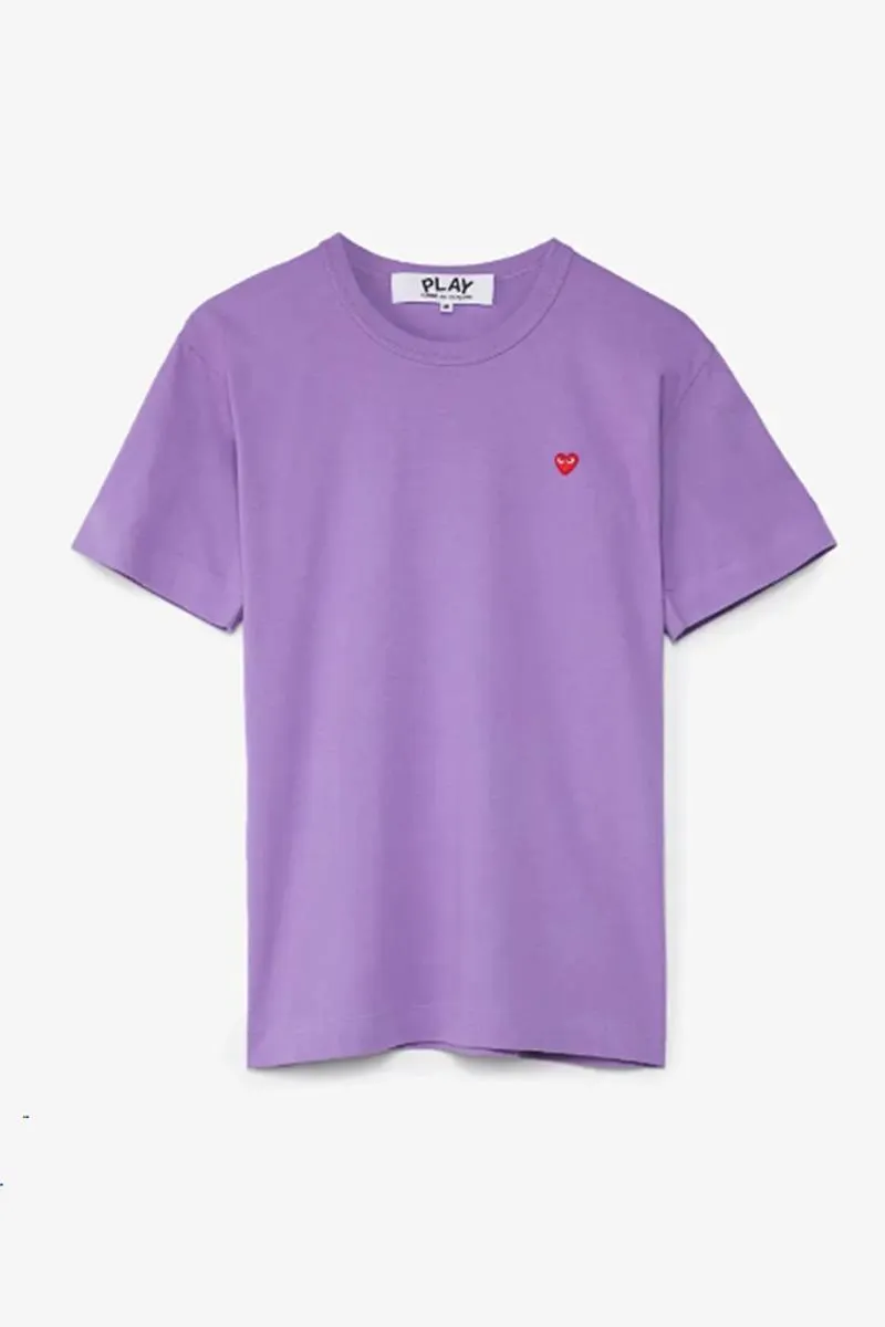 COMME DES GARÇONS PLAY CAMISETA LILAC SMALL RED HEART MUJER