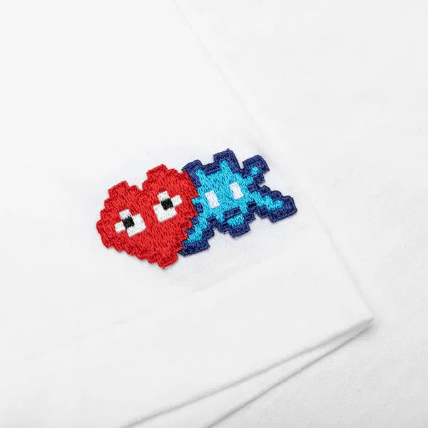 COMME DES GARCONS PLAY WOMEN X INVADER LOGOPATCH COTTON TSHIRT WHITE