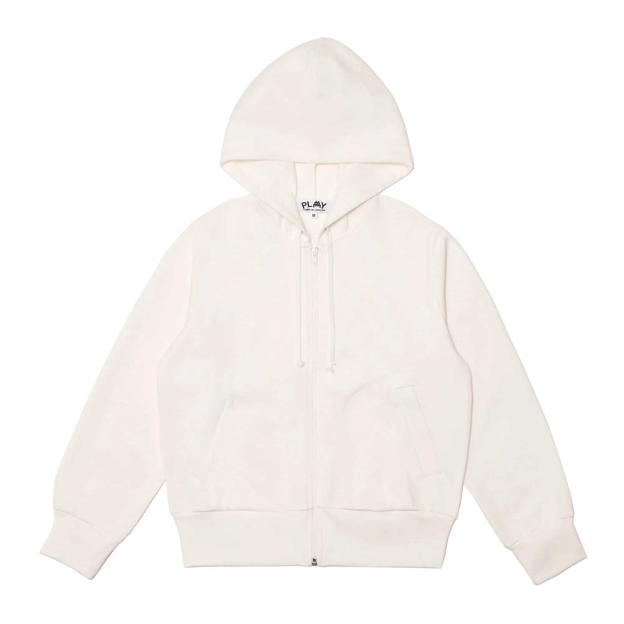 Comme Des Garcons Play Women X Invader Polyester Hooded Sweate White
