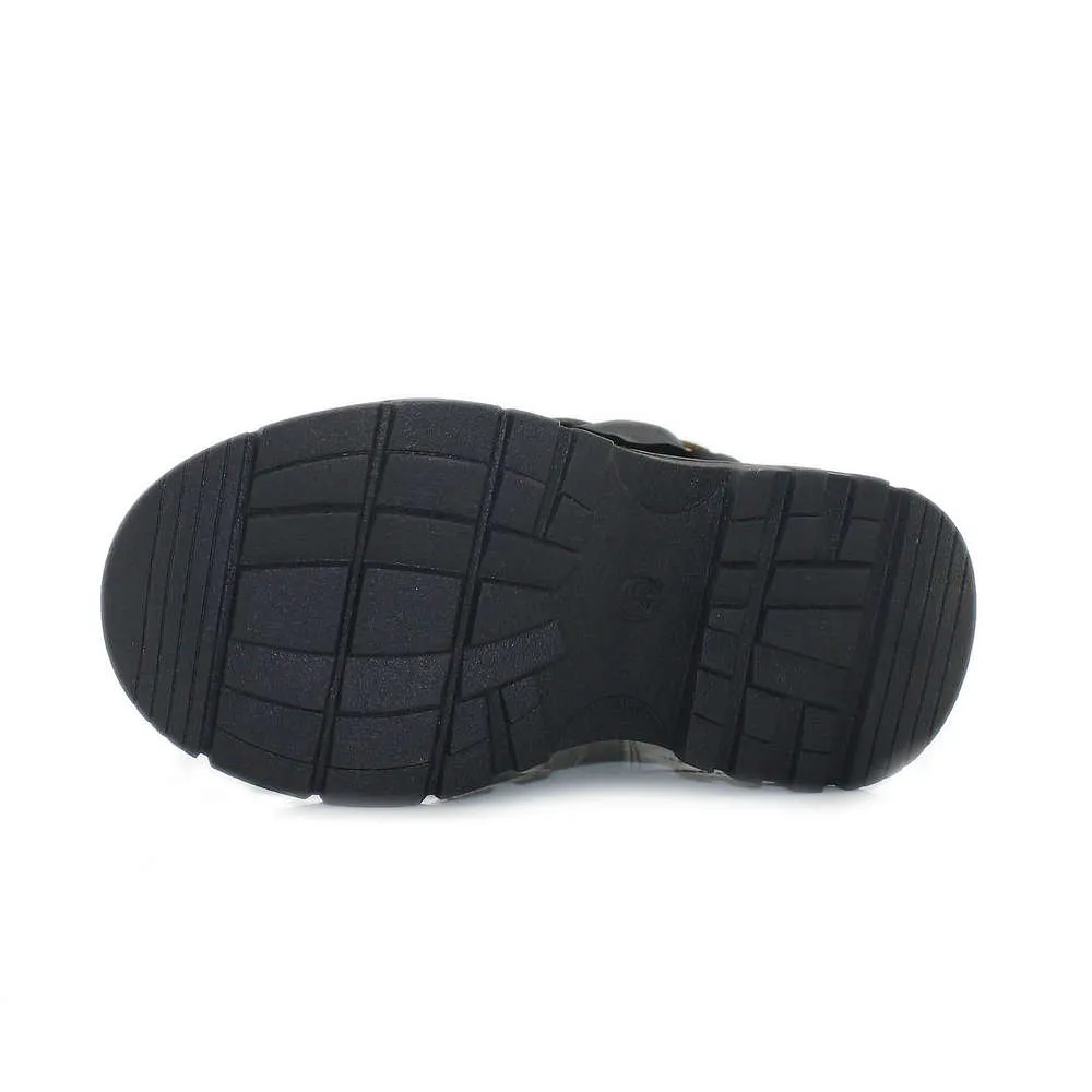 Conguitos Bota Militar Charol Negro Corona
