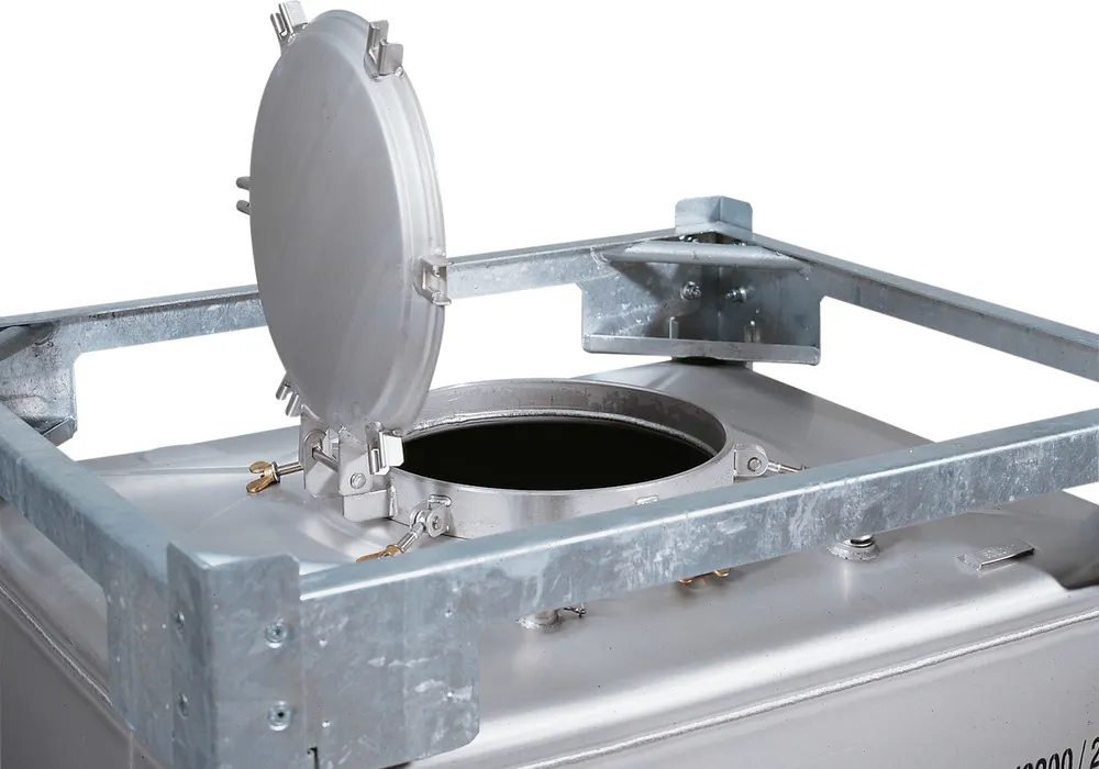 Contenedor IBC apto para alimentos TA de acero inoxidable 1.4301, juntas de PTFE