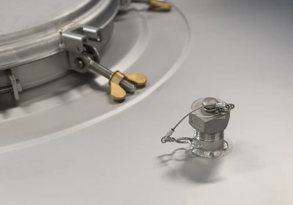 Contenedor IBC apto para alimentos TA de acero inoxidable 1.4301, juntas de PTFE