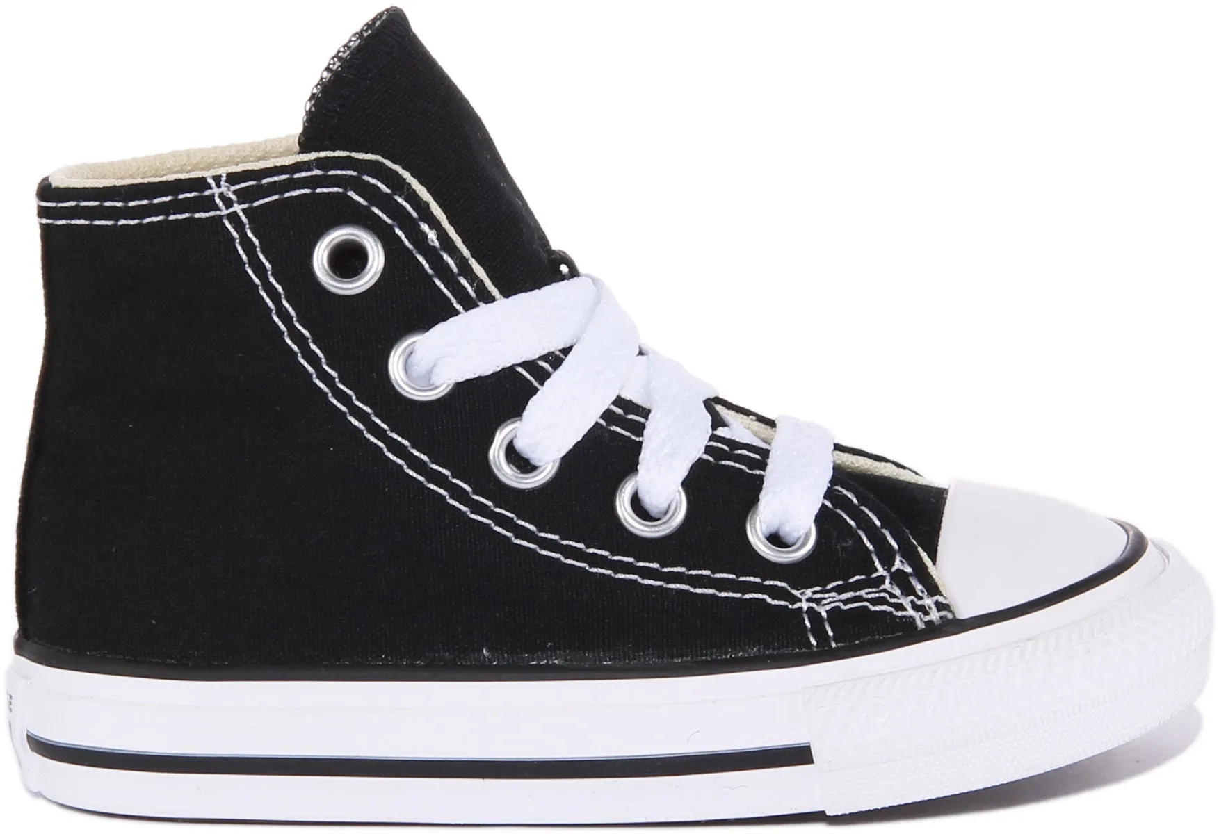 Converse Chuck Taylor All Star Hi Zapatillas de lona casual con cordones para niños en rojo