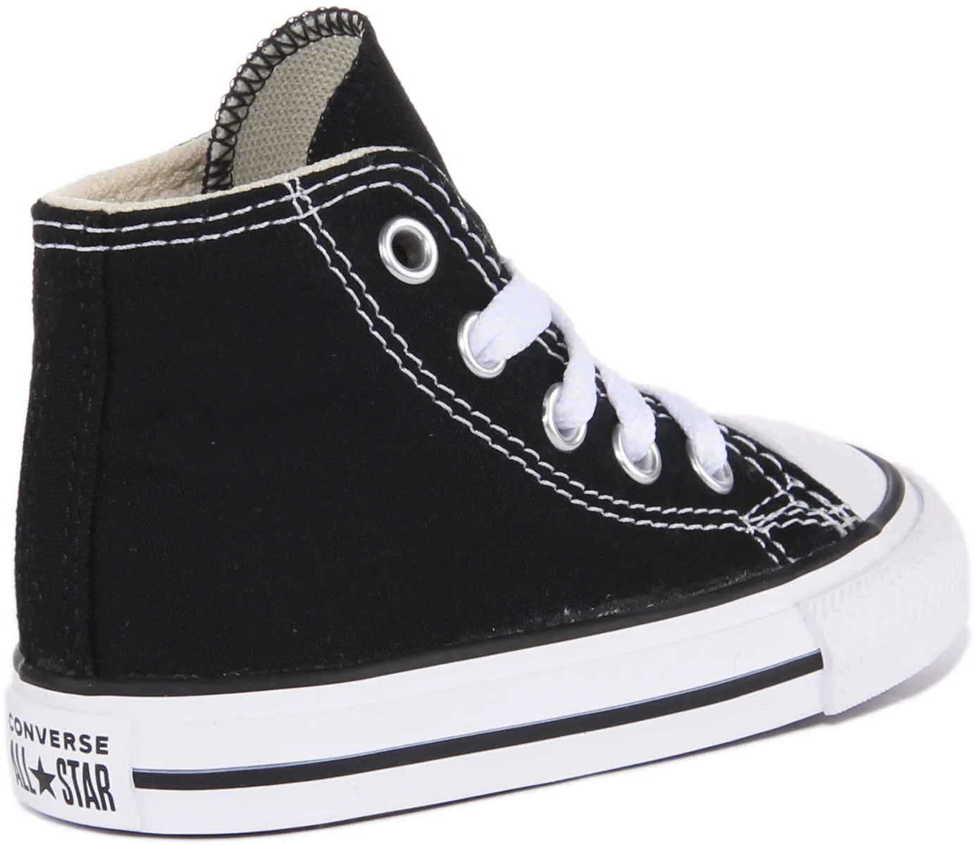 Converse Chuck Taylor All Star Hi Zapatillas de lona casual con cordones para niños en rojo