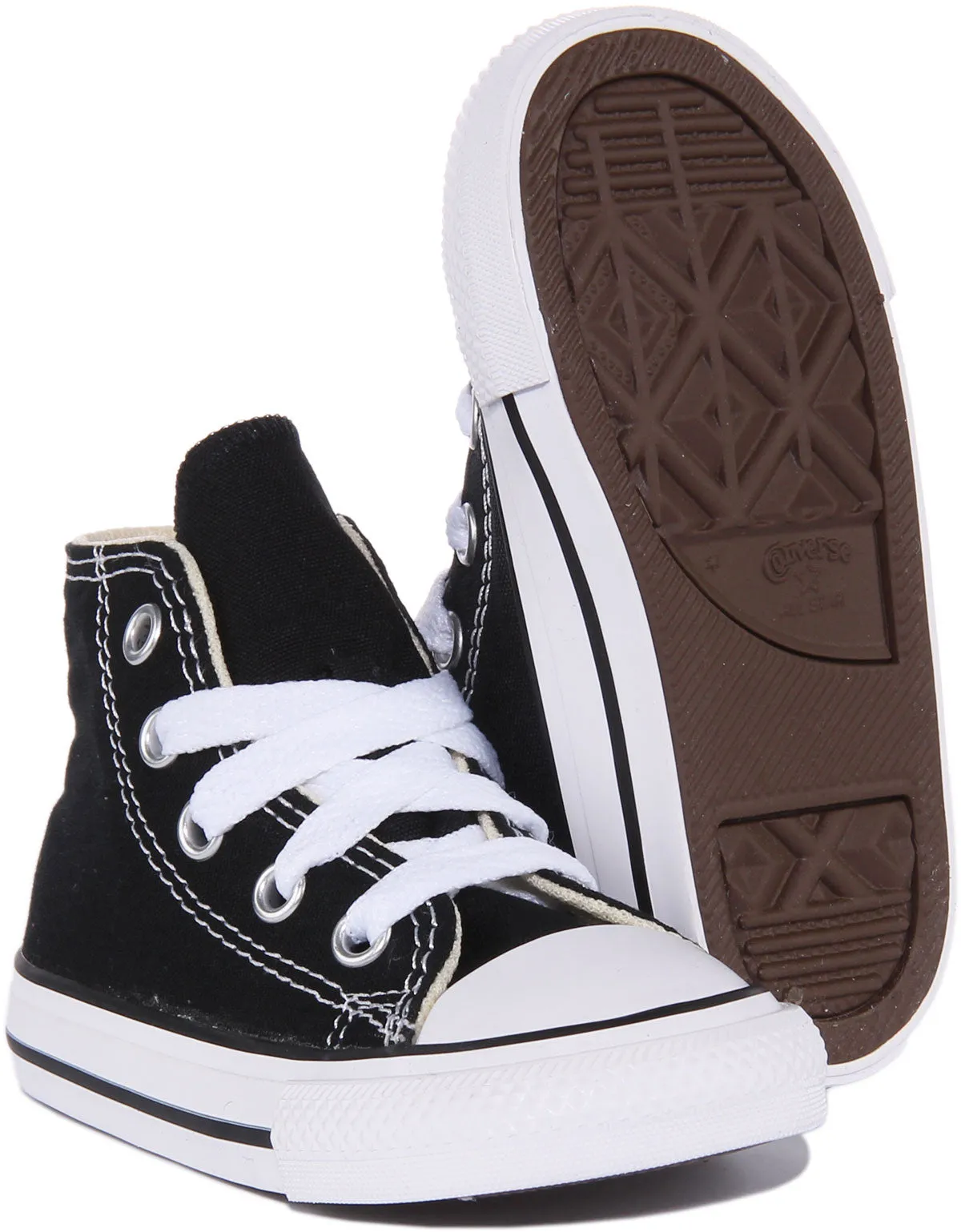 Converse Chuck Taylor All Star Hi Zapatillas de lona casual con cordones para niños en rojo