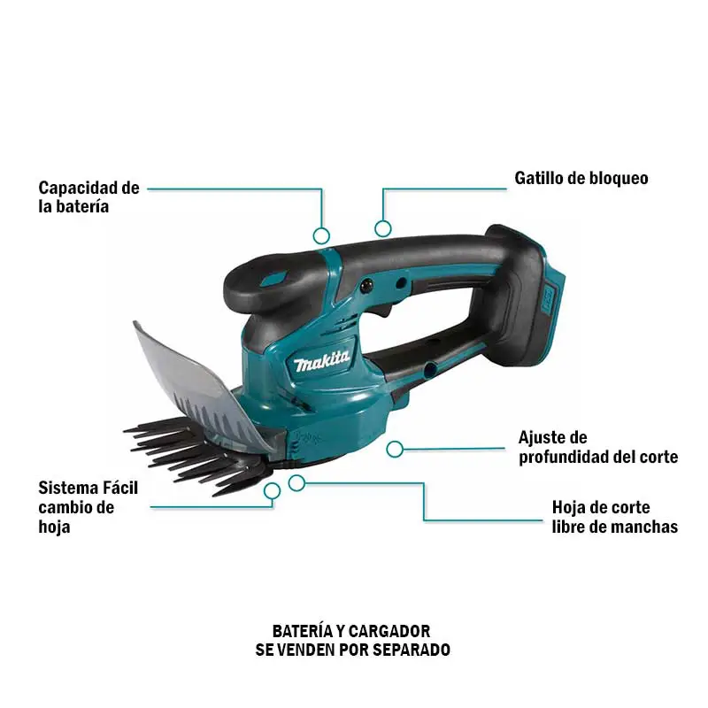 CORTASETOS INALáMBRICO MAKITA DUM111ZX 45/16 PULG 18V