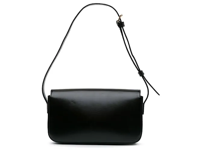 Céline Celine Negro Adolescente Brillante Piel de Ternera Triomphe Bandolera 
