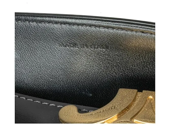 Céline Celine Negro Adolescente Brillante Piel de Ternera Triomphe Bandolera 