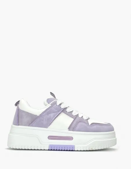 Deportivas clark | Blanco/lila