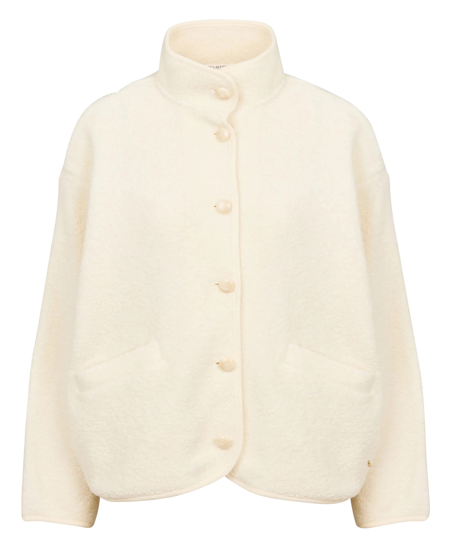 DES PETITS HAUTS ZLAVINA  CHAQUETA DE MEZCLA DE LANA CON CUELLO ALTO EN BEIGE