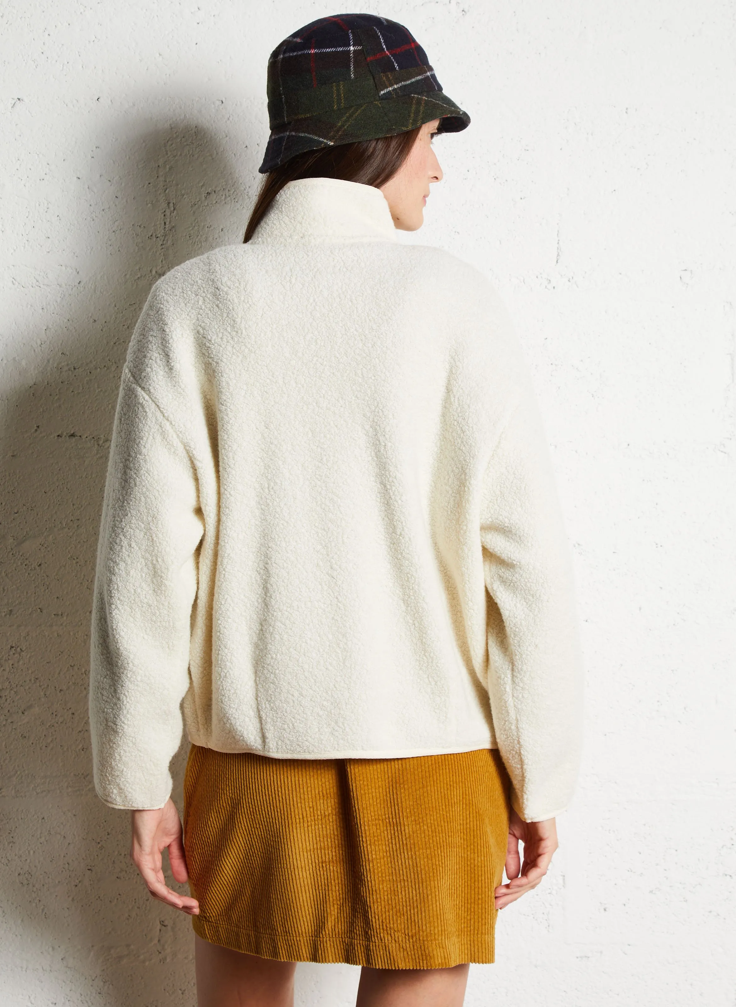 DES PETITS HAUTS ZLAVINA  CHAQUETA DE MEZCLA DE LANA CON CUELLO ALTO EN BEIGE