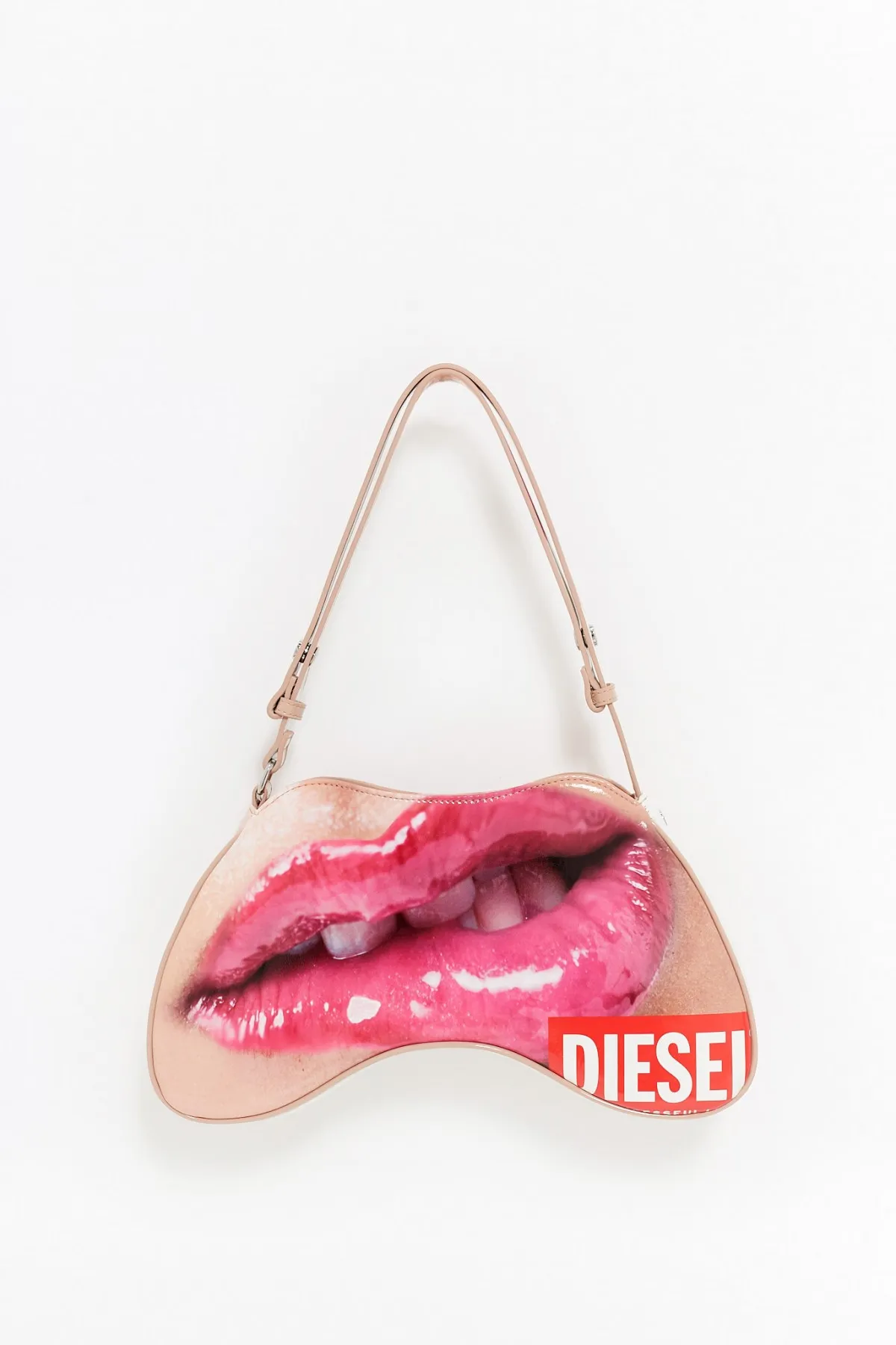 DIESEL WHITE PLAY SHOULDER BAG